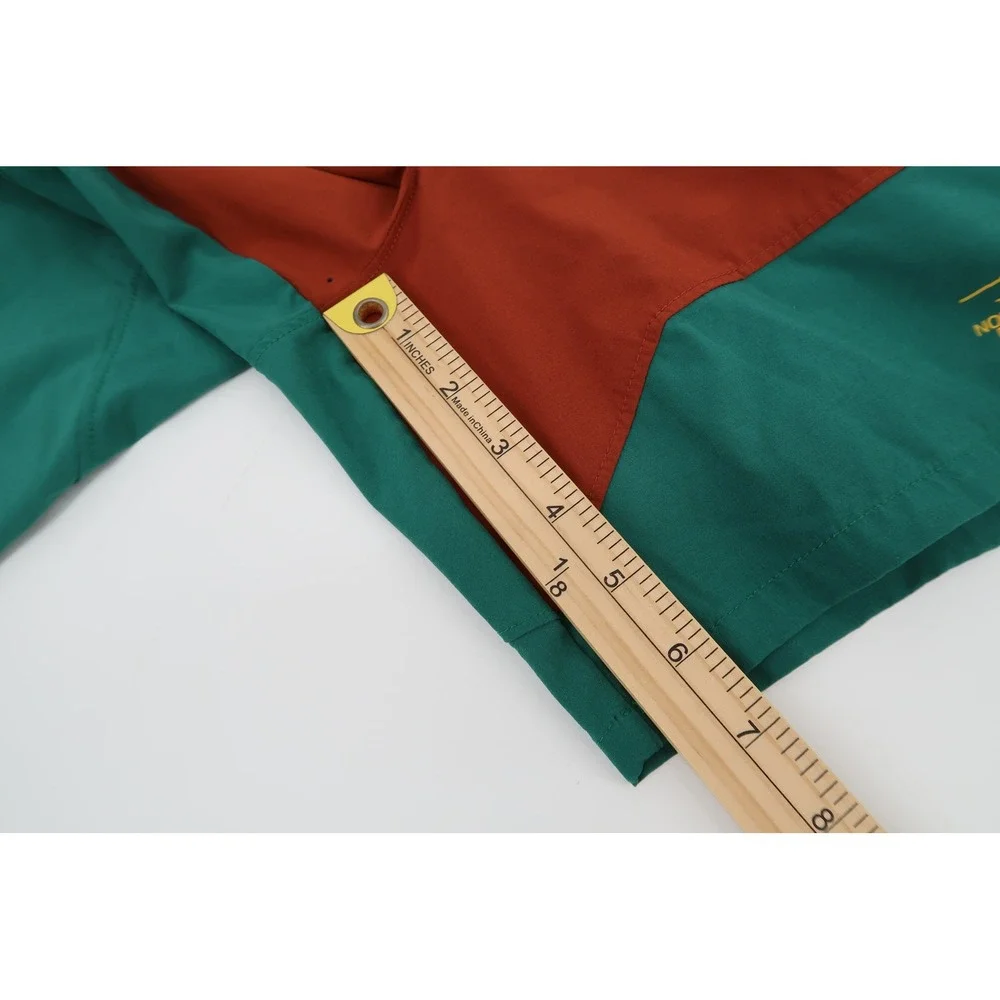 The North Face Trailwear OKT Trail Shorts‎ Mens Large Rust Green Colorblock